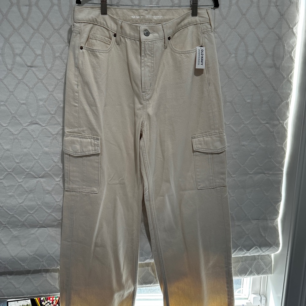 Old Navy Tan Flare Wide Leg Jeans Durable Fit